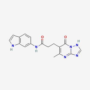 3-(7-hydroxy-5-methyl[1,2,4]triazolo[1,5-a]pyrimidin-6-yl)-N-(1H-indol-6-yl)propanamide