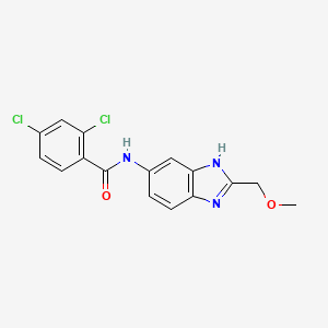 molecular formula C16H13Cl2N3O2 B10991163 2,4-dichloro-N-[2-(methoxymethyl)-1H-benzimidazol-5-yl]benzamide 