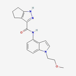 N-[1-(2-methoxyethyl)-1H-indol-4-yl]-2,4,5,6-tetrahydrocyclopenta[c]pyrazole-3-carboxamide