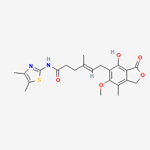 molecular formula C22H26N2O5S B10991185 (E)-N-(4,5-dimethylthiazol-2-yl)-6-(4-hydroxy-6-methoxy-7-methyl-3-oxo-1,3-dihydroisobenzofuran-5-yl)-4-methylhex-4-enamide 