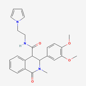 3-(3,4-dimethoxyphenyl)-2-methyl-1-oxo-N-[2-(1H-pyrrol-1-yl)ethyl]-1,2,3,4-tetrahydroisoquinoline-4-carboxamide