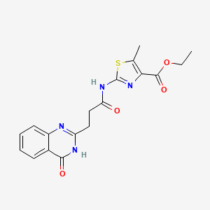 Ethyl 2-{[3-(4-hydroxyquinazolin-2-yl)propanoyl]amino}-5-methyl-1,3-thiazole-4-carboxylate