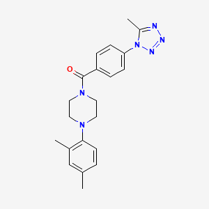 molecular formula C21H24N6O B10991218 [4-(2,4-dimethylphenyl)piperazin-1-yl][4-(5-methyl-1H-tetrazol-1-yl)phenyl]methanone 