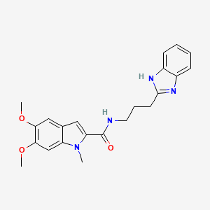 N-[3-(1H-benzimidazol-2-yl)propyl]-5,6-dimethoxy-1-methyl-1H-indole-2-carboxamide