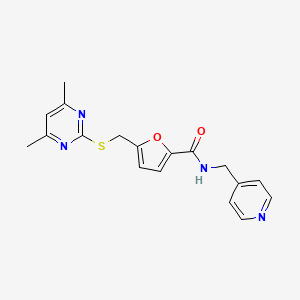 5-{[(4,6-dimethylpyrimidin-2-yl)sulfanyl]methyl}-N-(pyridin-4-ylmethyl)furan-2-carboxamide