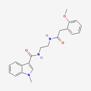 molecular formula C21H23N3O3 B10991256 N-(2-{[(2-methoxyphenyl)acetyl]amino}ethyl)-1-methyl-1H-indole-3-carboxamide 