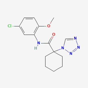 N-(5-chloro-2-methoxyphenyl)-1-(1H-tetrazol-1-yl)cyclohexanecarboxamide