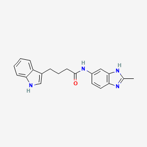 molecular formula C20H20N4O B10991281 4-(1H-indol-3-yl)-N-(2-methyl-1H-benzimidazol-5-yl)butanamide 