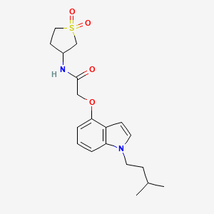 N-(1,1-dioxidotetrahydrothiophen-3-yl)-2-{[1-(3-methylbutyl)-1H-indol-4-yl]oxy}acetamide