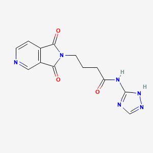 4-(1,3-dioxo-1,3-dihydro-2H-pyrrolo[3,4-c]pyridin-2-yl)-N-(4H-1,2,4-triazol-3-yl)butanamide