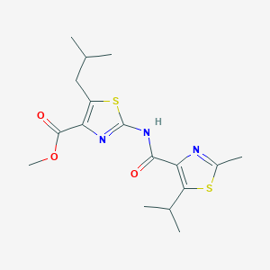 Methyl 2-({[2-methyl-5-(propan-2-yl)-1,3-thiazol-4-yl]carbonyl}amino)-5-(2-methylpropyl)-1,3-thiazole-4-carboxylate