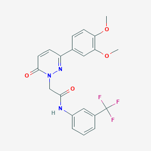 2-(3-(3,4-dimethoxyphenyl)-6-oxopyridazin-1(6H)-yl)-N-(3-(trifluoromethyl)phenyl)acetamide