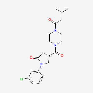 1-(3-Chlorophenyl)-4-{[4-(3-methylbutanoyl)piperazin-1-yl]carbonyl}pyrrolidin-2-one