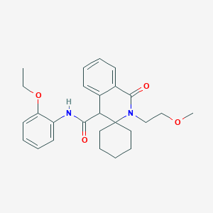 molecular formula C26H32N2O4 B10991350 N-(2-ethoxyphenyl)-2'-(2-methoxyethyl)-1'-oxo-1',4'-dihydro-2'H-spiro[cyclohexane-1,3'-isoquinoline]-4'-carboxamide 