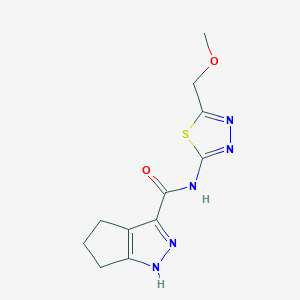 N-[5-(methoxymethyl)-1,3,4-thiadiazol-2-yl]-1,4,5,6-tetrahydrocyclopenta[c]pyrazole-3-carboxamide