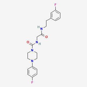 4-(4-fluorophenyl)-N-(2-{[2-(3-fluorophenyl)ethyl]amino}-2-oxoethyl)piperazine-1-carboxamide