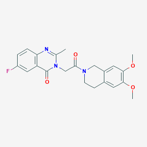 3-[2-(6,7-dimethoxy-3,4-dihydroisoquinolin-2(1H)-yl)-2-oxoethyl]-6-fluoro-2-methylquinazolin-4(3H)-one