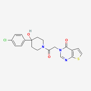 3-{2-[4-(4-chlorophenyl)-4-hydroxypiperidin-1-yl]-2-oxoethyl}thieno[2,3-d]pyrimidin-4(3H)-one