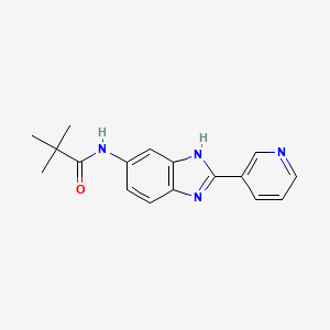 2,2-dimethyl-N-[2-(pyridin-3-yl)-1H-benzimidazol-5-yl]propanamide