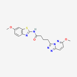 N-(6-methoxy-1,3-benzothiazol-2-yl)-4-(6-methoxy[1,2,4]triazolo[4,3-b]pyridazin-3-yl)butanamide