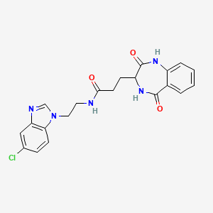 N-[2-(5-chloro-1H-benzimidazol-1-yl)ethyl]-3-(2,5-dioxo-2,3,4,5-tetrahydro-1H-1,4-benzodiazepin-3-yl)propanamide