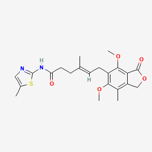 (4E)-6-(4,6-dimethoxy-7-methyl-3-oxo-1,3-dihydro-2-benzofuran-5-yl)-4-methyl-N-(5-methyl-1,3-thiazol-2-yl)hex-4-enamide