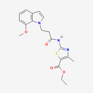 molecular formula C19H21N3O4S B10991465 ethyl 2-{[3-(7-methoxy-1H-indol-1-yl)propanoyl]amino}-4-methyl-1,3-thiazole-5-carboxylate 