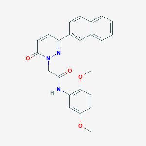 molecular formula C24H21N3O4 B10991493 N-(2,5-dimethoxyphenyl)-2-(3-(naphthalen-2-yl)-6-oxopyridazin-1(6H)-yl)acetamide 