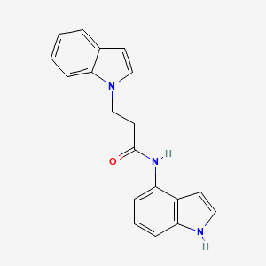 molecular formula C19H17N3O B10991510 3-(1H-indol-1-yl)-N-(1H-indol-4-yl)propanamide 