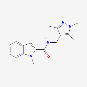 molecular formula C17H20N4O B10991528 1-methyl-N-[(1,3,5-trimethyl-1H-pyrazol-4-yl)methyl]-1H-indole-2-carboxamide 