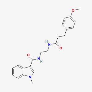 molecular formula C22H25N3O3 B10991549 N-(2-{[3-(4-methoxyphenyl)propanoyl]amino}ethyl)-1-methyl-1H-indole-3-carboxamide 