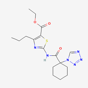 ethyl 4-propyl-2-({[1-(1H-tetrazol-1-yl)cyclohexyl]carbonyl}amino)-1,3-thiazole-5-carboxylate