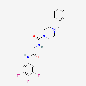 4-benzyl-N-{2-oxo-2-[(3,4,5-trifluorophenyl)amino]ethyl}piperazine-1-carboxamide