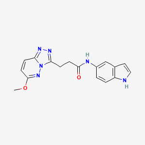 molecular formula C17H16N6O2 B10991620 N-(1H-indol-5-yl)-3-(6-methoxy[1,2,4]triazolo[4,3-b]pyridazin-3-yl)propanamide 