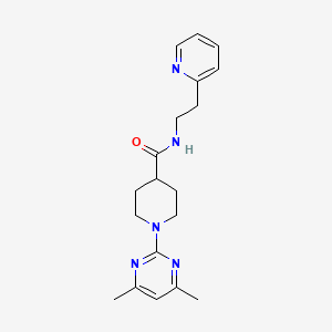 molecular formula C19H25N5O B10991623 1-(4,6-dimethylpyrimidin-2-yl)-N-[2-(pyridin-2-yl)ethyl]piperidine-4-carboxamide 