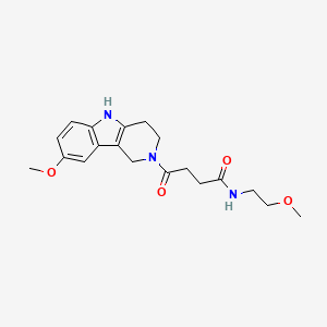 N-(2-methoxyethyl)-4-(8-methoxy-1,3,4,5-tetrahydro-2H-pyrido[4,3-b]indol-2-yl)-4-oxobutanamide