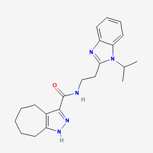 N-{2-[1-(propan-2-yl)-1H-benzimidazol-2-yl]ethyl}-2,4,5,6,7,8-hexahydrocyclohepta[c]pyrazole-3-carboxamide