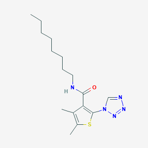 4,5-dimethyl-N-octyl-2-(1H-tetrazol-1-yl)thiophene-3-carboxamide