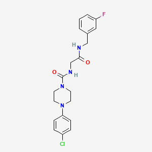 molecular formula C20H22ClFN4O2 B10991652 4-(4-chlorophenyl)-N-{2-[(3-fluorobenzyl)amino]-2-oxoethyl}piperazine-1-carboxamide 