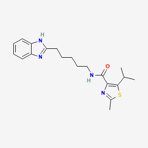 N-[5-(1H-benzimidazol-2-yl)pentyl]-2-methyl-5-(propan-2-yl)-1,3-thiazole-4-carboxamide