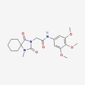 2-(1-methyl-2,4-dioxo-1,3-diazaspiro[4.5]dec-3-yl)-N-(3,4,5-trimethoxyphenyl)acetamide