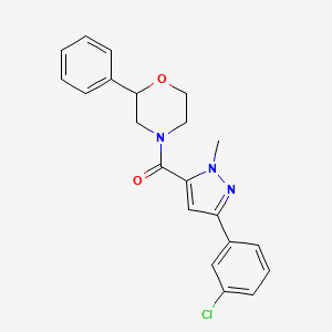 [3-(3-chlorophenyl)-1-methyl-1H-pyrazol-5-yl](2-phenylmorpholin-4-yl)methanone