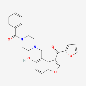 Furan-2-yl(5-hydroxy-4-{[4-(phenylcarbonyl)piperazin-1-yl]methyl}-1-benzofuran-3-yl)methanone