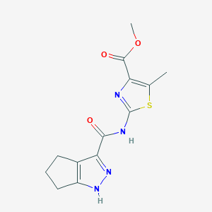 Methyl 5-methyl-2-[(2,4,5,6-tetrahydrocyclopenta[c]pyrazol-3-ylcarbonyl)amino]-1,3-thiazole-4-carboxylate