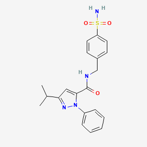 1-phenyl-3-(propan-2-yl)-N-(4-sulfamoylbenzyl)-1H-pyrazole-5-carboxamide