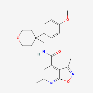 N-{[4-(4-methoxyphenyl)tetrahydro-2H-pyran-4-yl]methyl}-3,6-dimethyl[1,2]oxazolo[5,4-b]pyridine-4-carboxamide