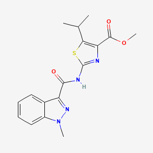 methyl 2-{[(1-methyl-1H-indazol-3-yl)carbonyl]amino}-5-(propan-2-yl)-1,3-thiazole-4-carboxylate