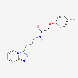 2-(4-chlorophenoxy)-N-[3-([1,2,4]triazolo[4,3-a]pyridin-3-yl)propyl]acetamide