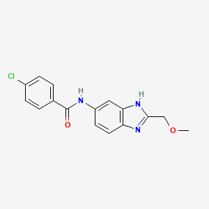 4-chloro-N-[2-(methoxymethyl)-1H-benzimidazol-5-yl]benzamide