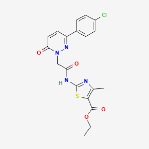 ethyl 2-({[3-(4-chlorophenyl)-6-oxopyridazin-1(6H)-yl]acetyl}amino)-4-methyl-1,3-thiazole-5-carboxylate